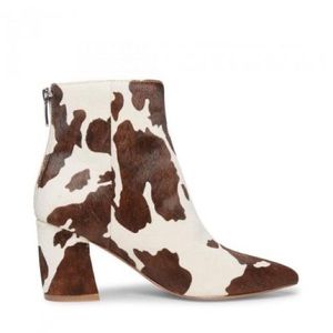 Steve Madden NEVEN-C BROWN/TAN calf hair booties size 11 NWT